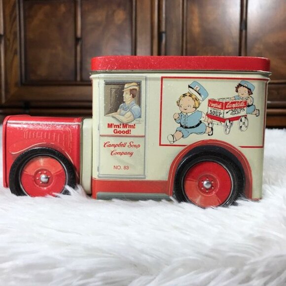 Set of 2 Vintage Coca-Cola Campbell's Soup Multi-Compartment Delivery Truck Tins - Picture 9 of 16